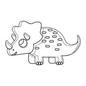 Dinosaur black and white clipart