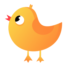Cute bird cartoon clipart