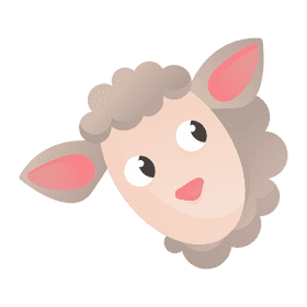 Cute farm sheep clipart