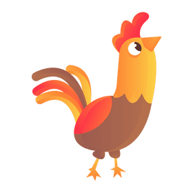 Cute farm hen clipart