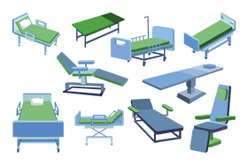 Hospital bed vector