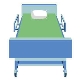 Hospital bed clipart