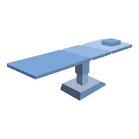 Hospital bed massage and chiropractic table clipart