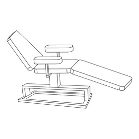 Hospital bed medical chair black and white clipart