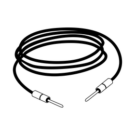 Guitar cable black and white clipart