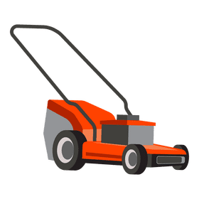 Lawn mower grass collector clipart