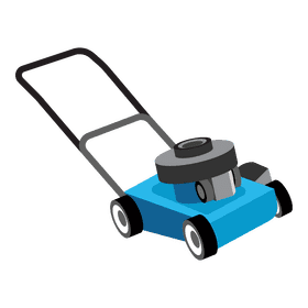 Lawn mower rotor blue clipart