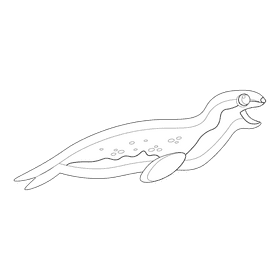 Sea lion black and white clipart
