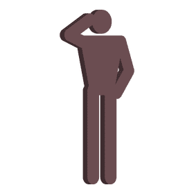 Stickman brooding clipart