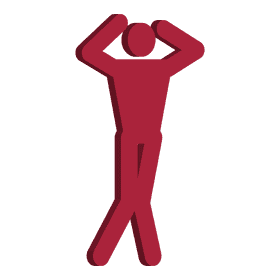 Stickman fright clipart