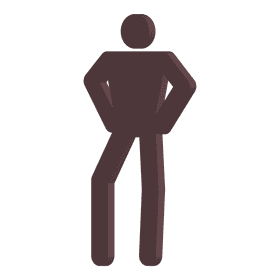 Stickman posing clipart