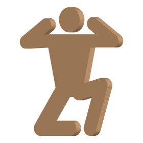Stickman squat clipart