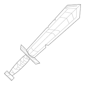 Sword katsbalger black and white clipart