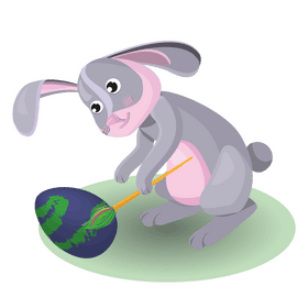 Easter bunny drawing clipart