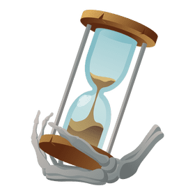 Grim reaper hourglass clipart