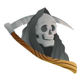 Grim reaper in the hood clipart