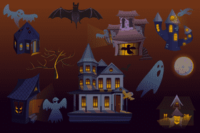 Haunted house vector