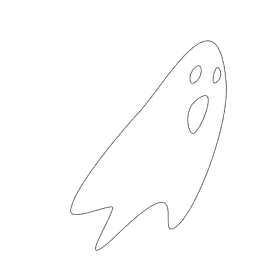 Ghost black and white clipart