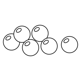 Beads colorful drawing black and white clipart