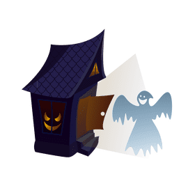 Little haunted house clipart