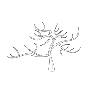 Tree black and white clipart