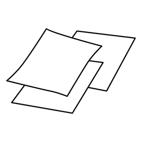 Colored paper drawing black and white clipart