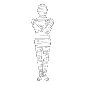 Mummy black and white clipart