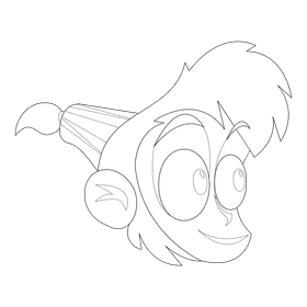 Abu aladdin black and white clipart