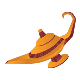 Aladdin genie lamp clipart
