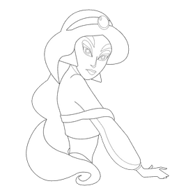 Jasmine black and white clipart