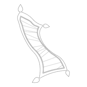Magic carpet black and white clipart