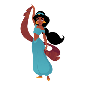 Disney cartoon character Jasmine clipart