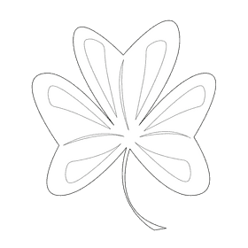 Clover black and white clipart