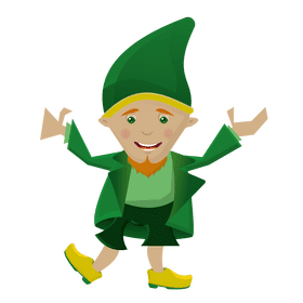 Leprechaun in a cap clipart