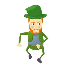 Leprechaun in a hat clipart