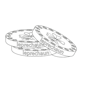 Stack of coins black and white clipart
