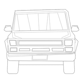 Limousine black and white clipart