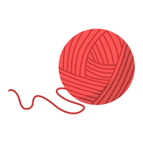 Red yarn clipart