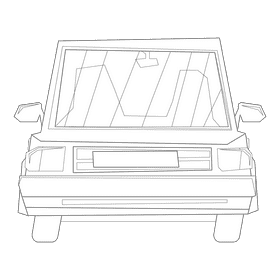 Limousine car black and white clipart