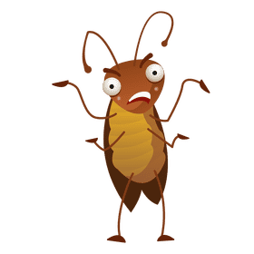 Cockroach amazement clipart