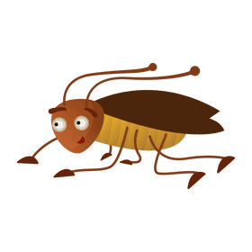Cockroach crawling clipart