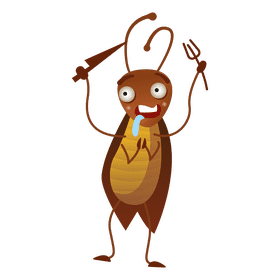 Cockroach hungry clipart