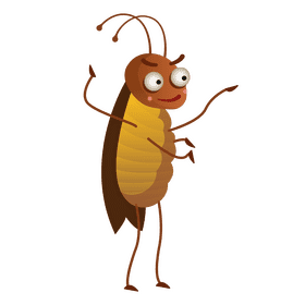 Cockroach outraged clipart