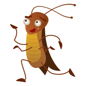 Cockroach running clipart