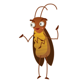 Cockroach smiling clipart