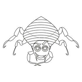 Flea snide black and white clipart