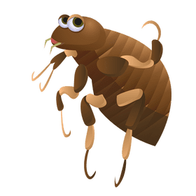 Flea waving paw clipart