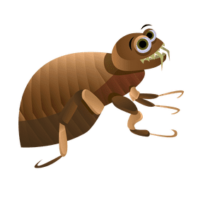 Flea with fangs clipart