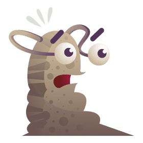 Slug anxious clipart