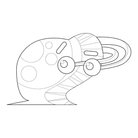 Slug black and white clipart